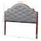 Baxton Studio Premala Classic and Traditional Grey Fabric and Walnut Brown Finished Wood King Size Headboard 237-12651-ZORO - alternate 8